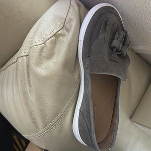 Womens Slip On Tassel Fringe Size 8 Gray Shoes Pure Navy Brand